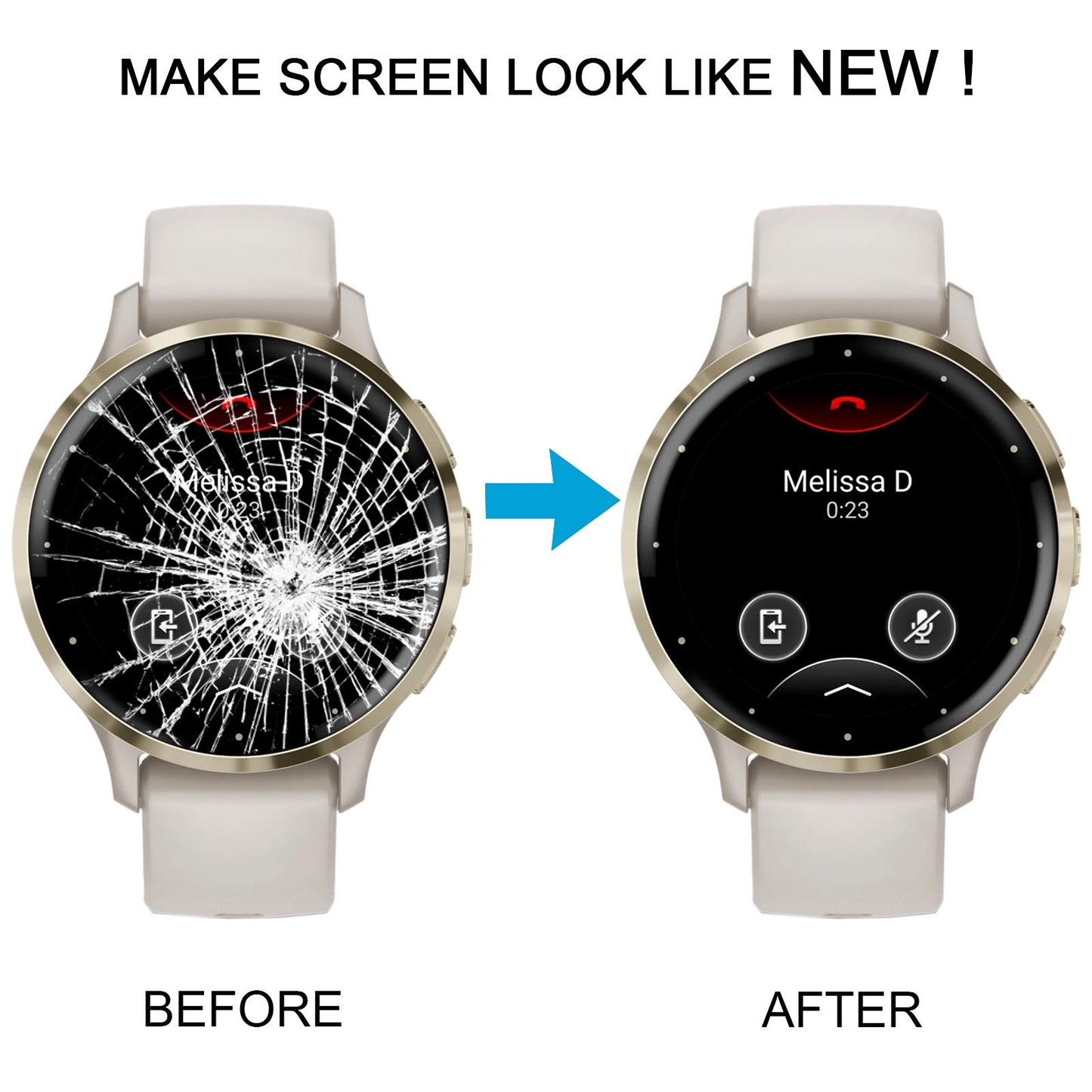 For Garmin Venu 3S Front Screen Outer Glass Lens