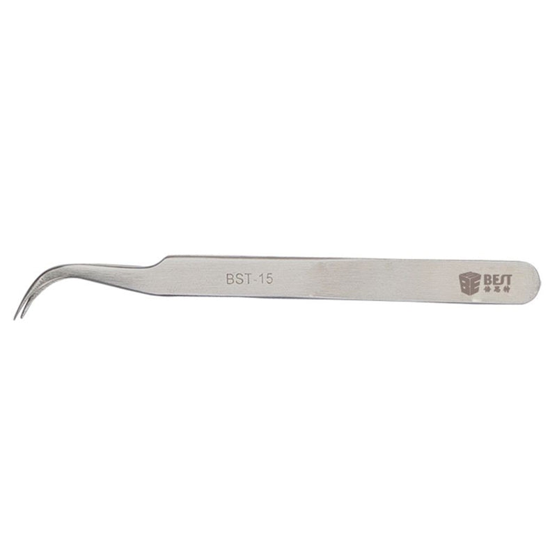 BST-15L Brushed stainless steel tweezers