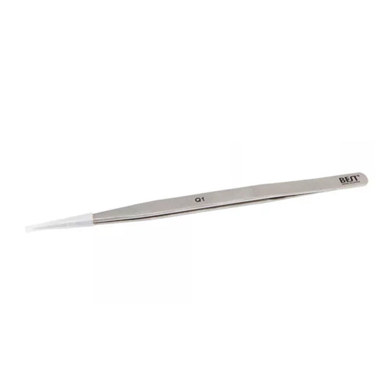 BST-Q1 Brushed stainless steel tweezers