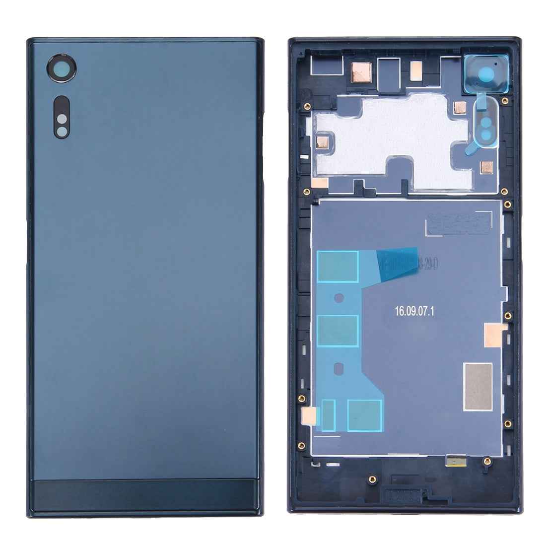 Back Battery Cover + Back Battery Bottom Cover + Middle Frame for Sony Xperia XZ Dark Blue