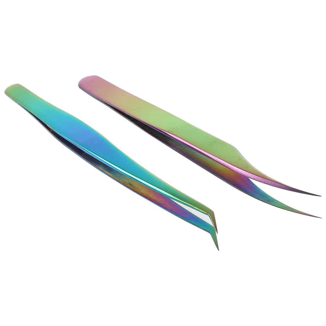 2 in1 Colorful Curved Tip Tweezers