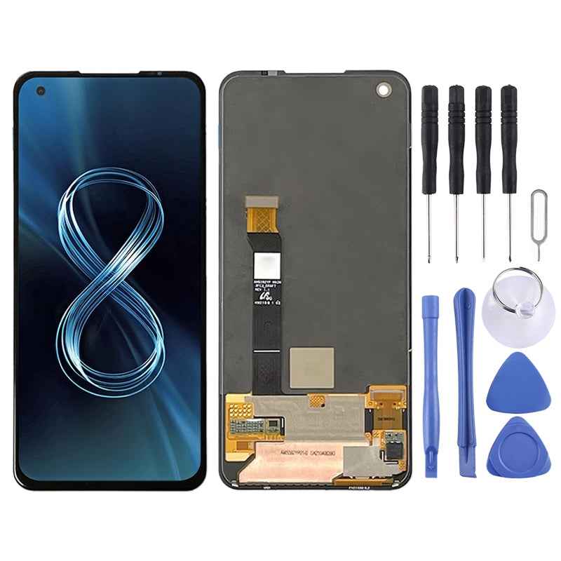 AMOLED LCD Screen for Asus Zenfone 8 ZS590KS-2A007EU I006D with Digitizer Full Assembly Black