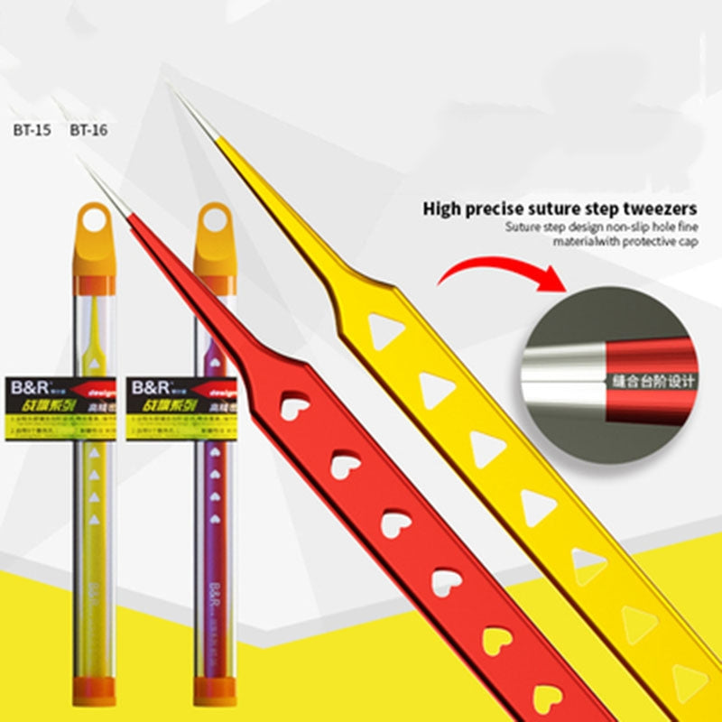 BT-16 High Precise Hole-desing Step Tweezers