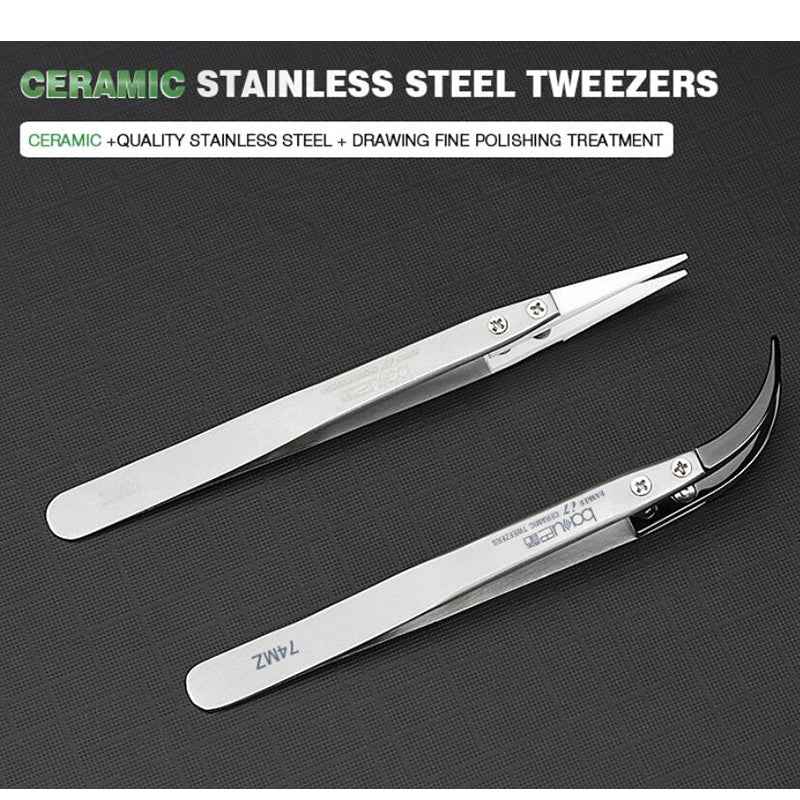 BA-I7-72MZ Stainless Steel Straight Tweezers