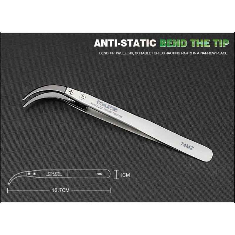 BA-I7-74MZ Stainless Steel Curved Tweezers