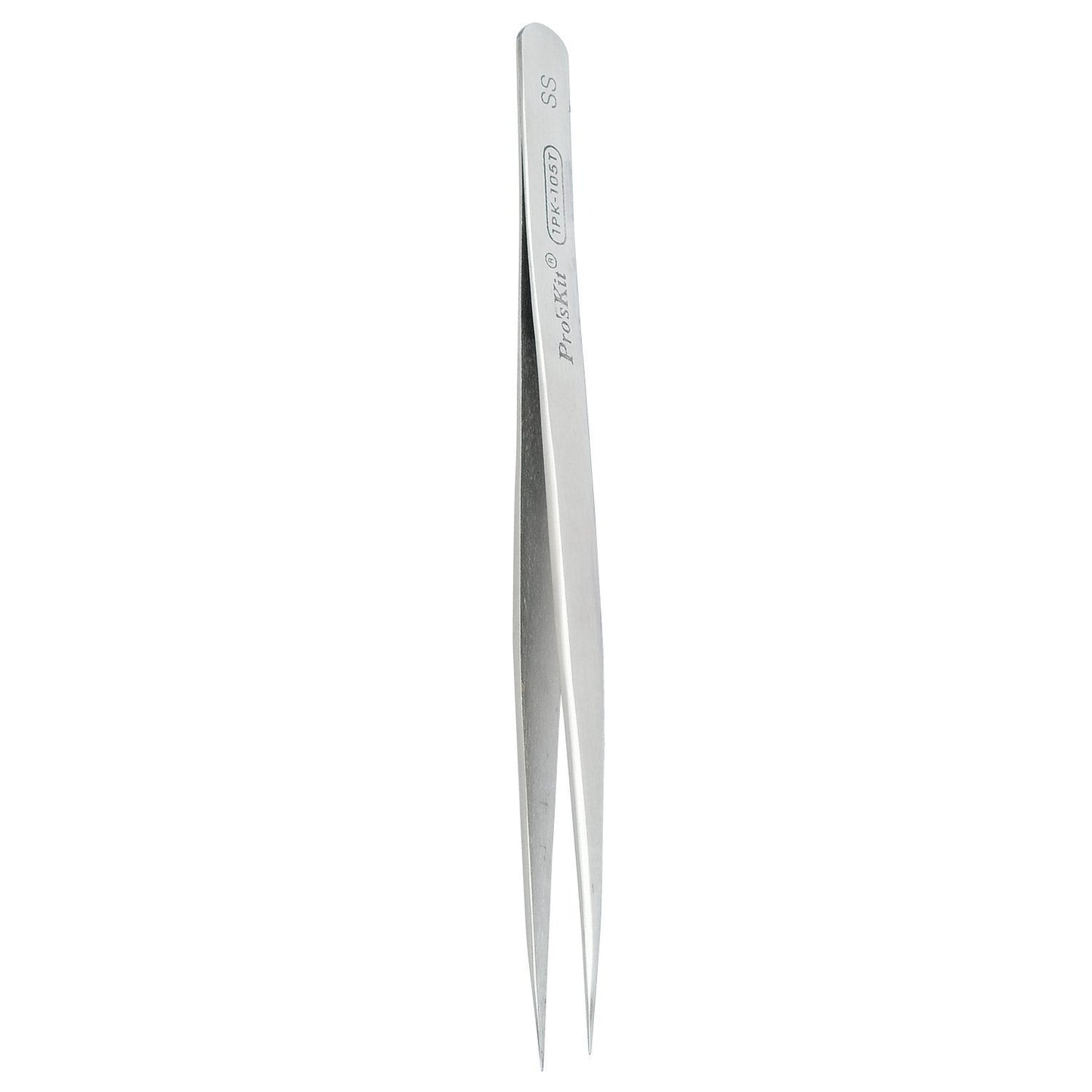 1PK-105T Stainless Steel Anti-magnetic Tweezer Precision Straight Pointed Pincette 140mm
