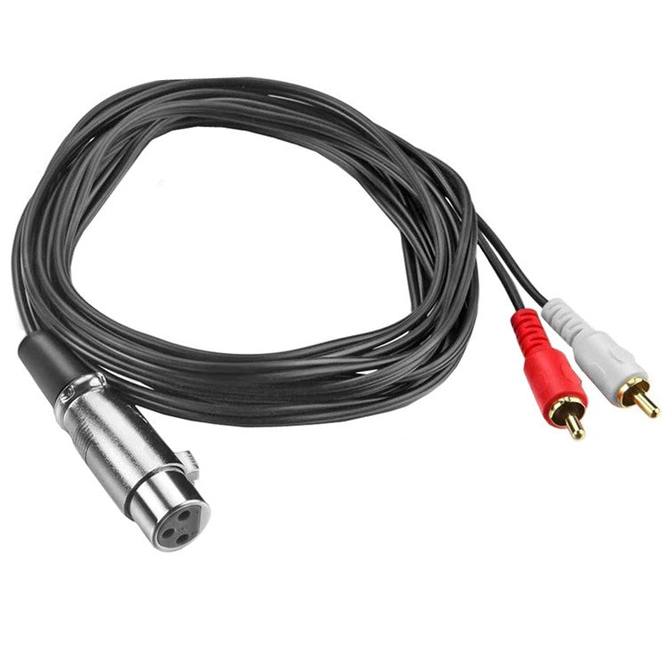 JUNSUNMAY 3m Dual RCA Male to XLR Female Y Splitter Breakout Cable Audio Adapter Cord