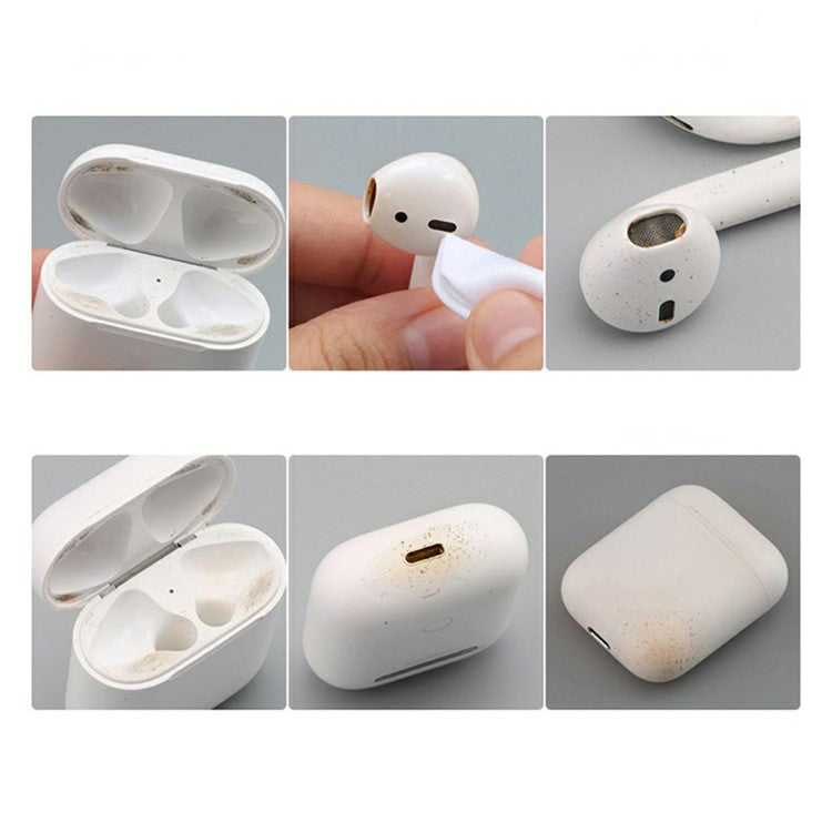 For Apple AirPods with Charging Case (2019)/(2016) Headset Protection Sticker Cover - Silver