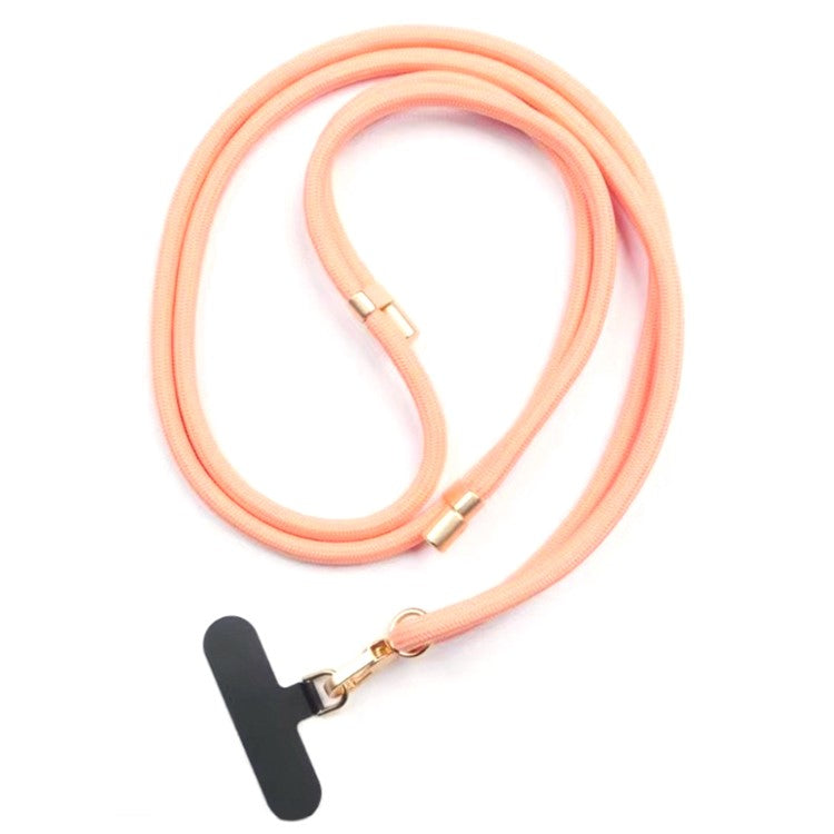 Neck Phone Lanyard 6mm Thick Polyester Rotating Buckle Strap with Tether Tab, Total Length: 150cm - Orange