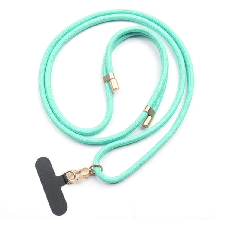 Neck Phone Lanyard 6mm Thick Polyester Rotating Buckle Strap with Tether Tab, Total Length: 150cm - Mint Green