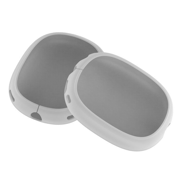 Silicone Case Cover for AirPods Max 2 Bluetooth Headset Anti-Scratch Ear Pad Soft Shell Protectors - Light Grey