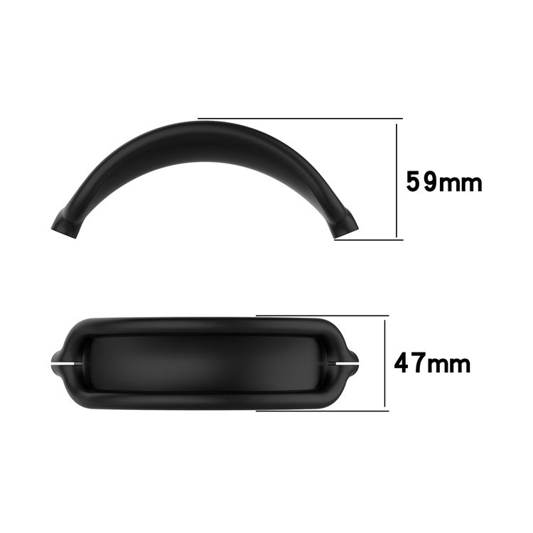 Silicone Headband Cover Case for AirPods Max 2 Soft Headband Protectors Cushion - Black