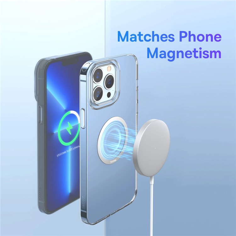 BASEUS Halo Series 2Pcs/Pack Magnetic Metal Ring Ultra Thin Adhesive Phone Holder Plate - Silver