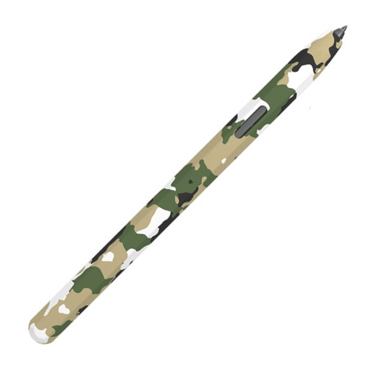 LOVE MEI For Samsung Galaxy Tab S6 Lite Stylus Pen Protective Cover Camouflage Silicone Pencil Sleeve - Camo White