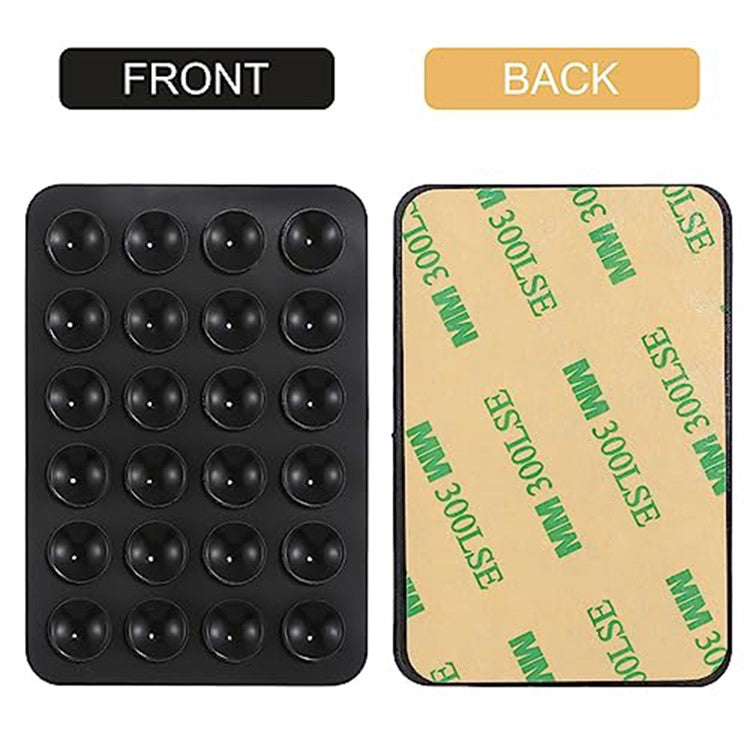 10Pcs Silicone Suction Cup Adhesive Mount for Phones Anti-Slip Suction Pads Mirror Shower Phone Holder - Black