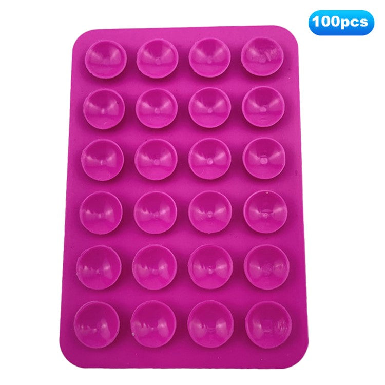 10Pcs Silicone Suction Cup Adhesive Mount for Phones Anti-Slip Suction Pads Mirror Shower Phone Holder - Rose