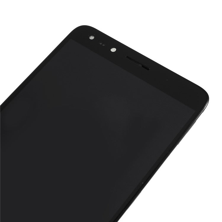 OEM LCD Screen and Digitizer Assembly Part with Frame for Alcatel OneTouch Pop 4 6.0" 7070 - Black