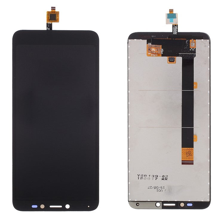 LCD Screen and Digitizer Assembly + Frame Part for Alcatel 1V (2019) - Black