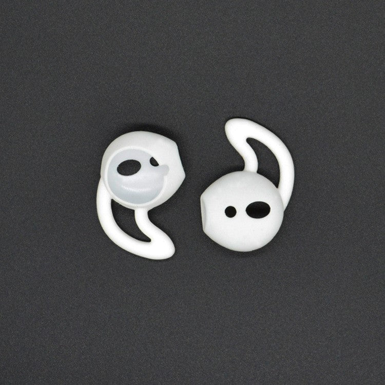 1 Pair of Silicone Ear Hooks Skin Cover Holder for Apple AirPods - Black