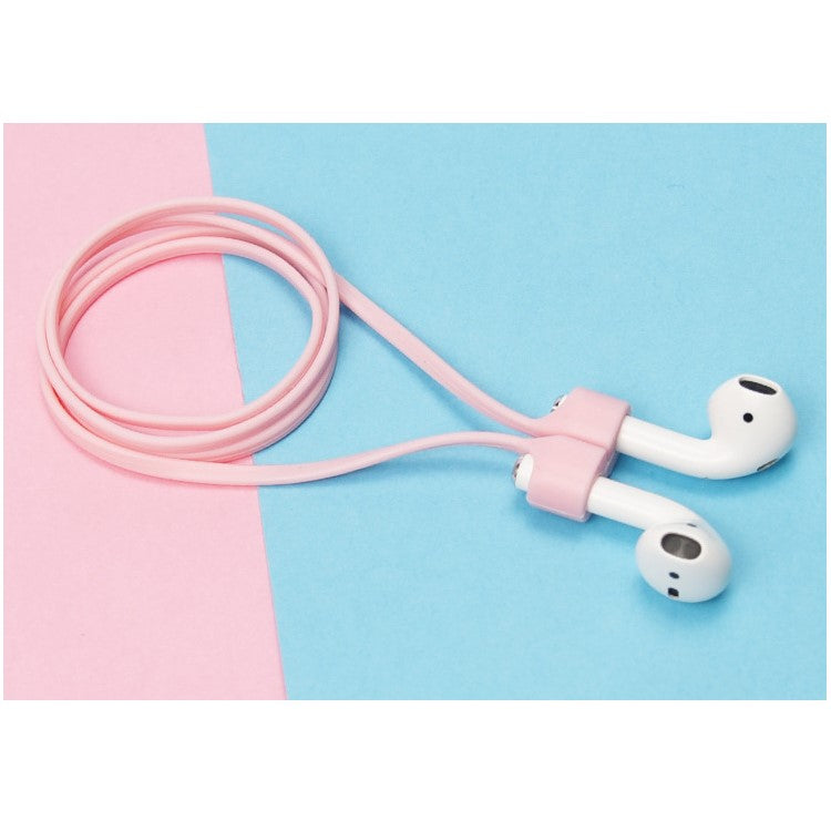 5Pcs/Set Earphone Strap Anti Lost Protective Silicone Magnetic Rope for Apple AirPods - Pink