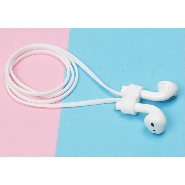 5Pcs/Set Earphone Strap Anti Lost Protective Silicone Magnetic Rope for Apple AirPods - White