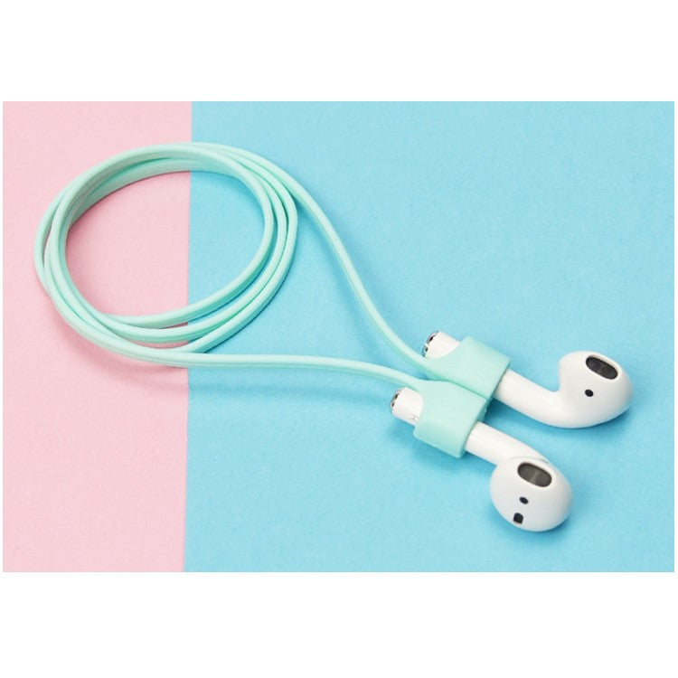 5Pcs/Set Earphone Strap Anti Lost Protective Silicone Magnetic Rope for Apple AirPods - Green