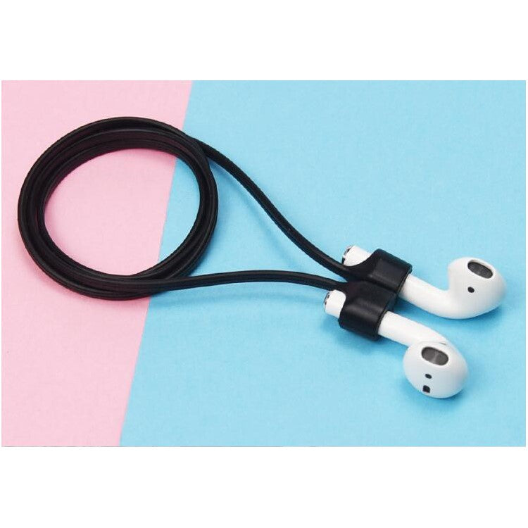 5Pcs/Set Earphone Strap Anti Lost Protective Silicone Magnetic Rope for Apple AirPods - Black