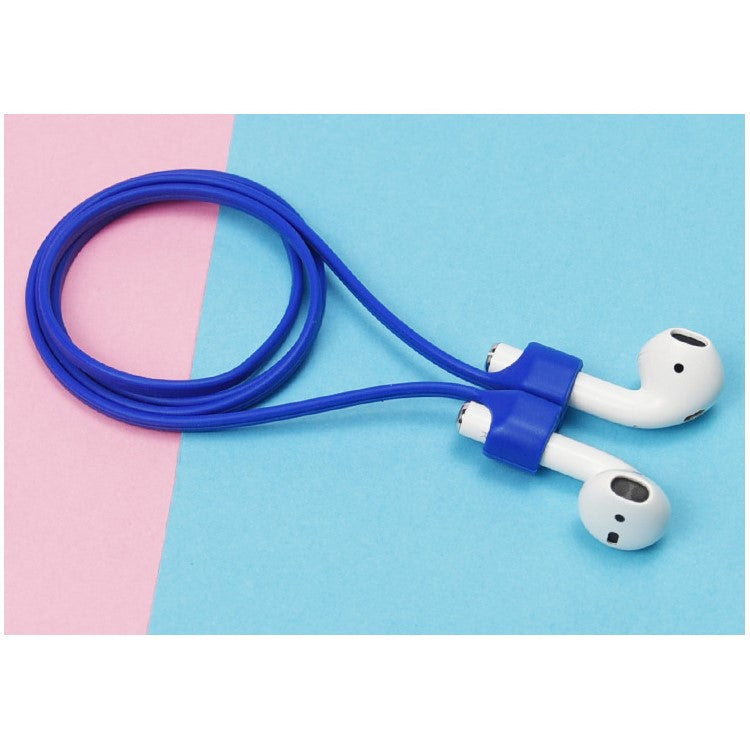 5Pcs/Set Earphone Strap Anti Lost Protective Silicone Magnetic Rope for Apple AirPods - Blue