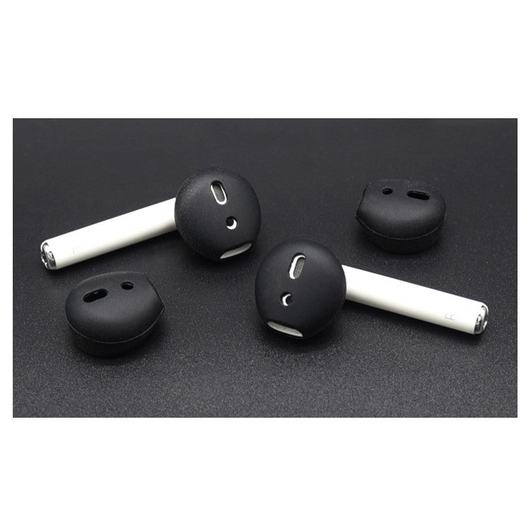 10Pairs / Pack of Anti-slip Silicone Skin Cover Earcaps for Apple AirPods - Black