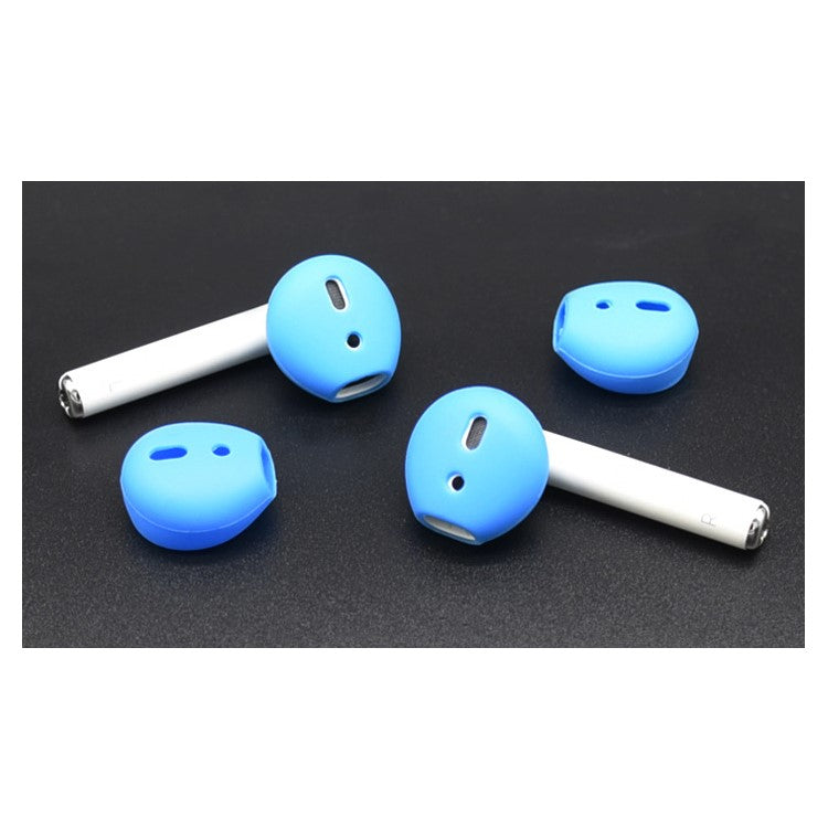 10Pairs / Pack of Anti-slip Silicone Skin Cover Earcaps for Apple AirPods - Blue