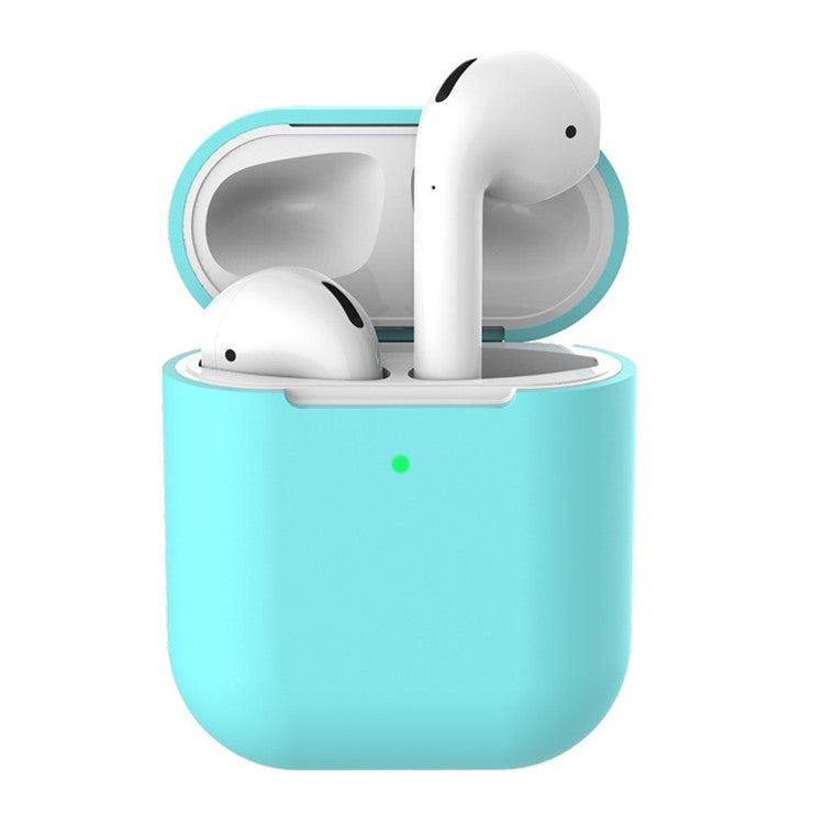 Soft Silicone Case for Apple AirPods with Wireless Charging Case (2019) - Cyan