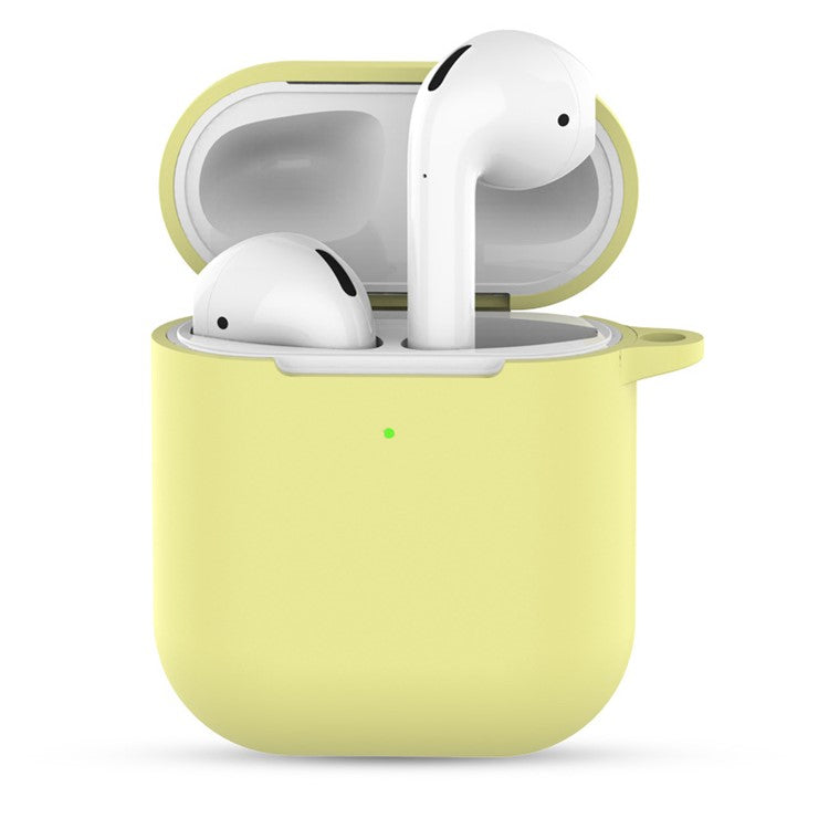 Silicone Case with Keychain for Apple AirPods with Charging Case (2019) - Yellow