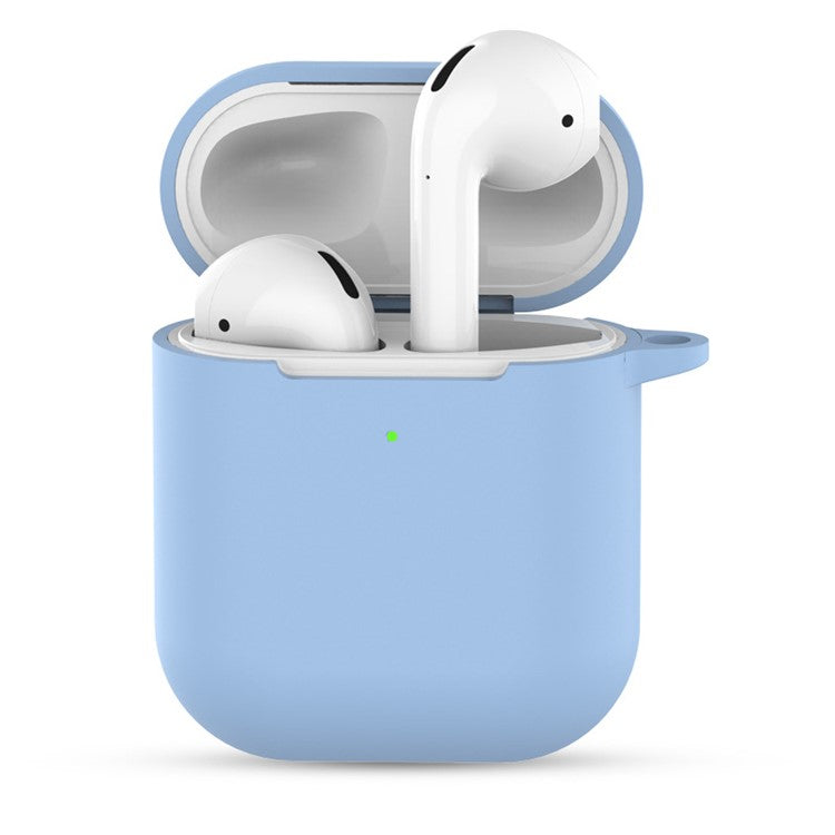 Silicone Case with Keychain for Apple AirPods with Charging Case (2019) - Baby Blue