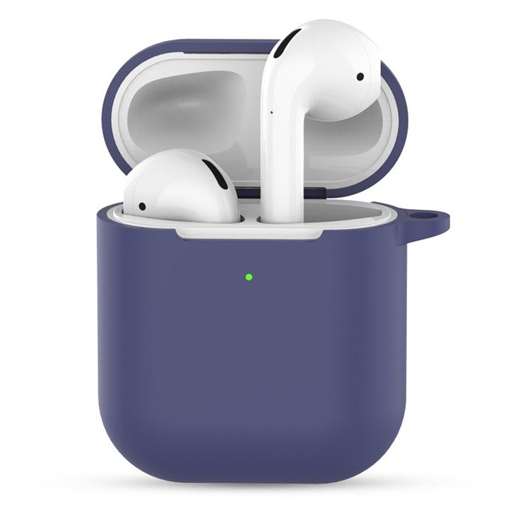 Silicone Case with Keychain for Apple AirPods with Charging Case (2019) - Dark Blue