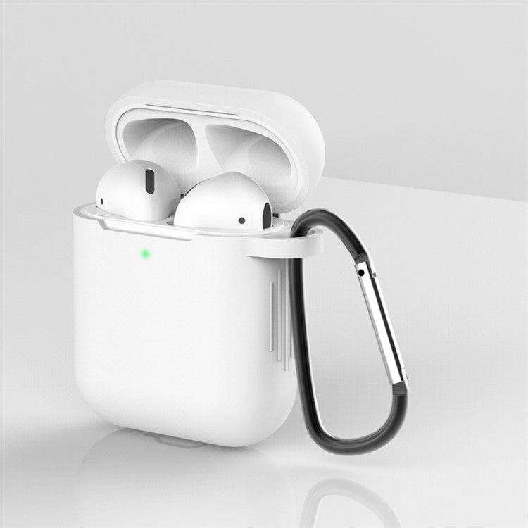 Silicone Protective Case with Buckle for AirPods with Charging Case (2016)/with Charging Case (2019) - Transparent