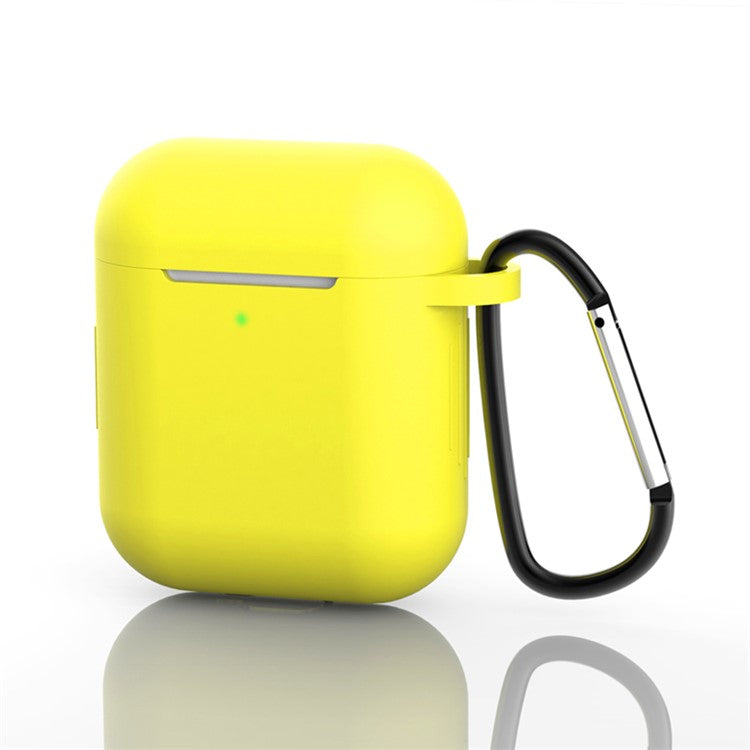 Silicone Protective Case with Buckle for AirPods with Charging Case (2016)/with Charging Case (2019) - Yellow