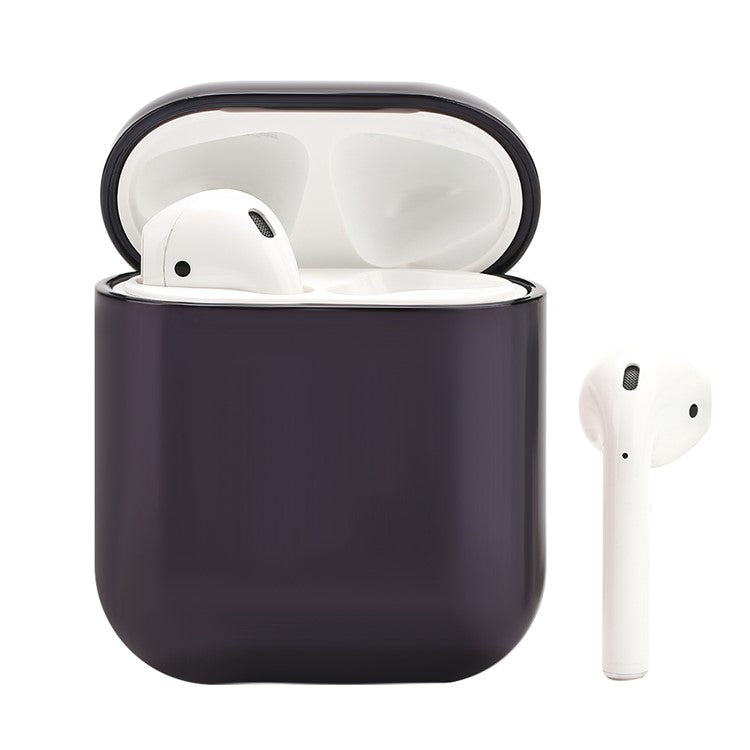 Electroplating TPU Protective Box for Apple AirPods with Charging Case (2016) - Black