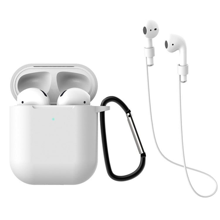 3 Pcs/Set AirPods Cover for Apple AirPods with Charging Case (2019) / with Wireless Charging Case (2019) - White