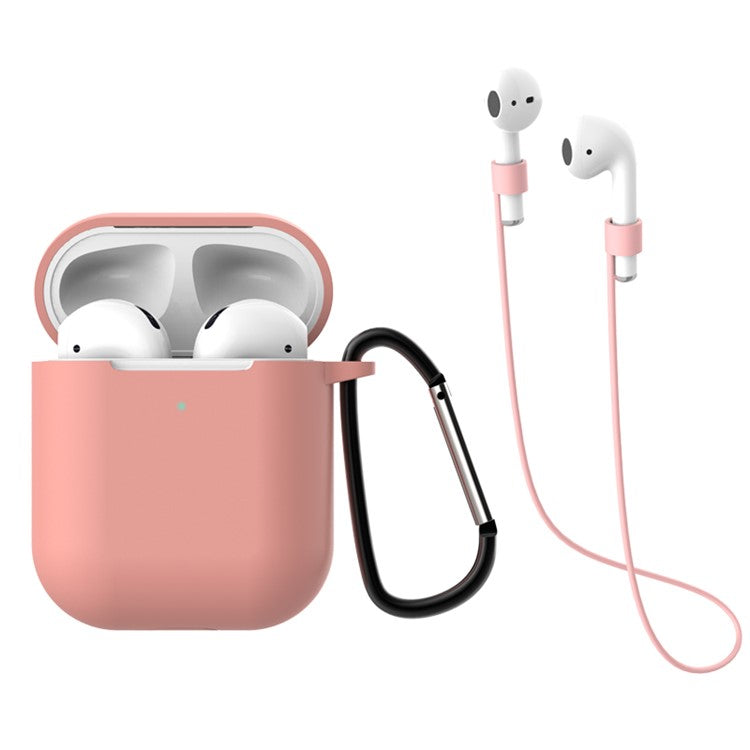 3 Pcs/Set AirPods Cover for Apple AirPods with Charging Case (2019) / with Wireless Charging Case (2019) - Rose Gold