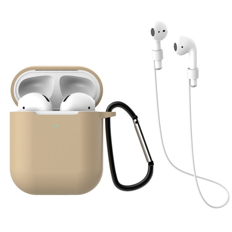 3 Pcs/Set AirPods Cover for Apple AirPods with Charging Case (2019) / with Wireless Charging Case (2019) - Gold