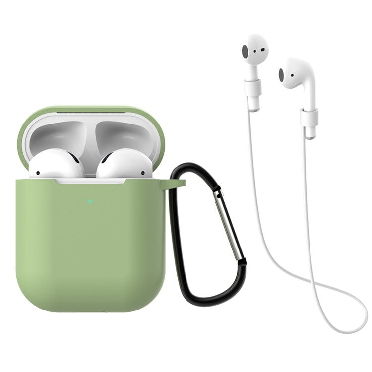 3 Pcs/Set AirPods Cover for Apple AirPods with Charging Case (2019) / with Wireless Charging Case (2019) - Light Green