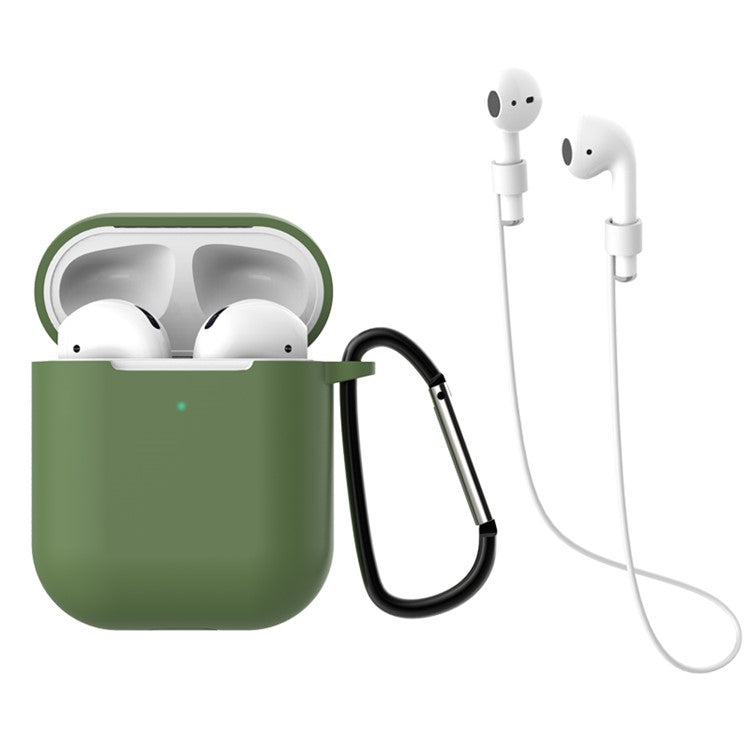 3 Pcs/Set AirPods Cover for Apple AirPods with Charging Case (2019) / with Wireless Charging Case (2019) - Dark Green