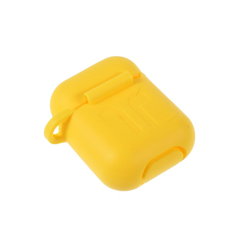 Silicone Case with Hairy Ball Buckle for Apple AirPods with Wireless Charging Case (2019) / AirPods with Charging Case (2019) (2016) - Yellow