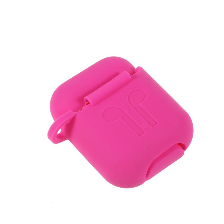 Silicone Case with Hairy Ball Buckle for Apple AirPods with Wireless Charging Case (2019) / AirPods with Charging Case (2019) (2016) - Rose