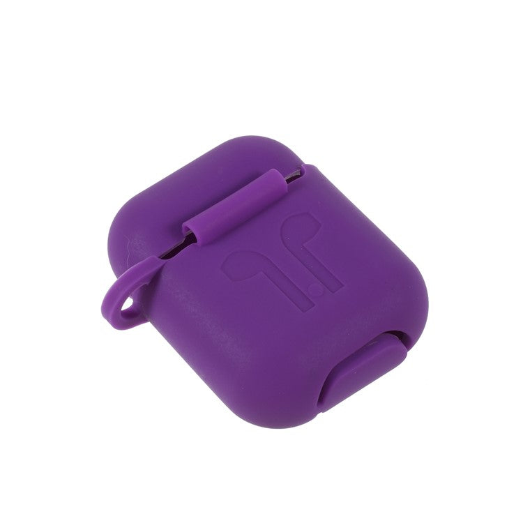 Silicone Case with Hairy Ball Buckle for Apple AirPods with Wireless Charging Case (2019) / AirPods with Charging Case (2019) (2016) - Purple