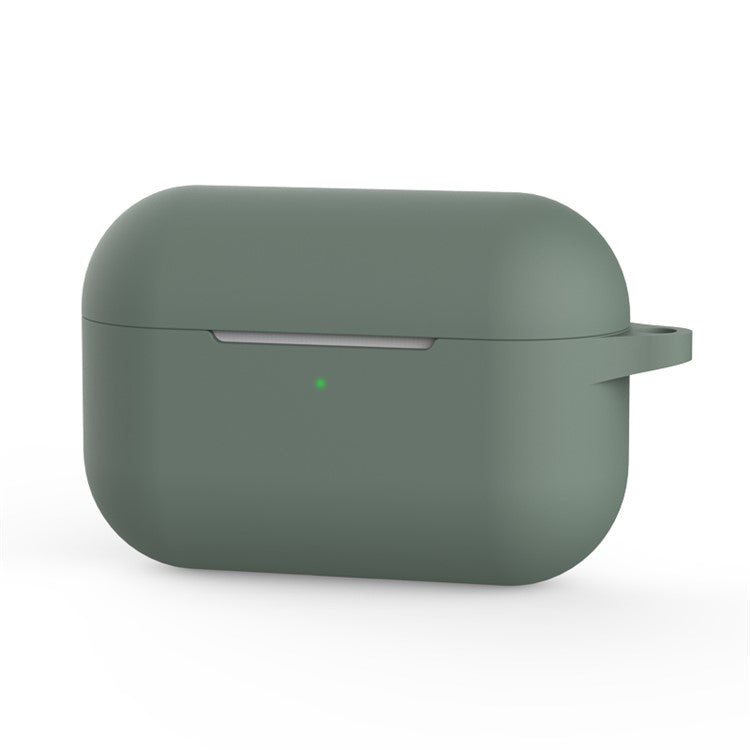 Silicone Earphone Cover with Buckle for Apple AirPods Pro - Dark Green