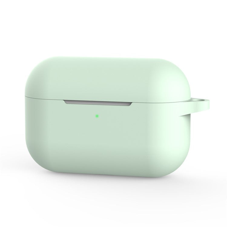 Silicone Earphone Cover with Buckle for Apple AirPods Pro - Light Green