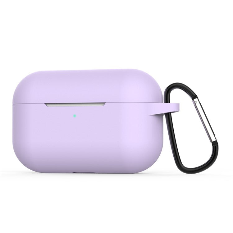 Silicone Earphone Cover with Buckle for Apple AirPods Pro - Purple