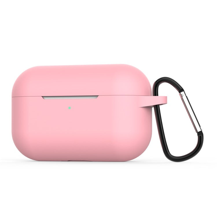 Silicone Earphone Cover with Buckle for Apple AirPods Pro - Pink