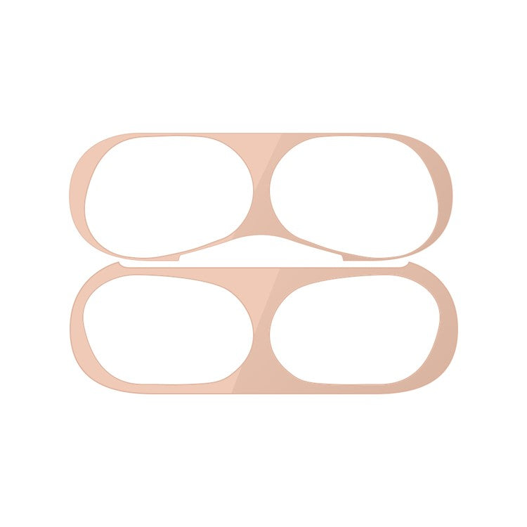 For Apple AirPods Pro Headset Protection Sticker Metal Cover - Rose Gold